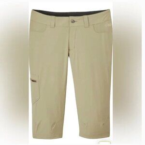 NWT Outdoor Research Women's 4 Ferrosi Capris Khaki 269194 Hiking SPF 50